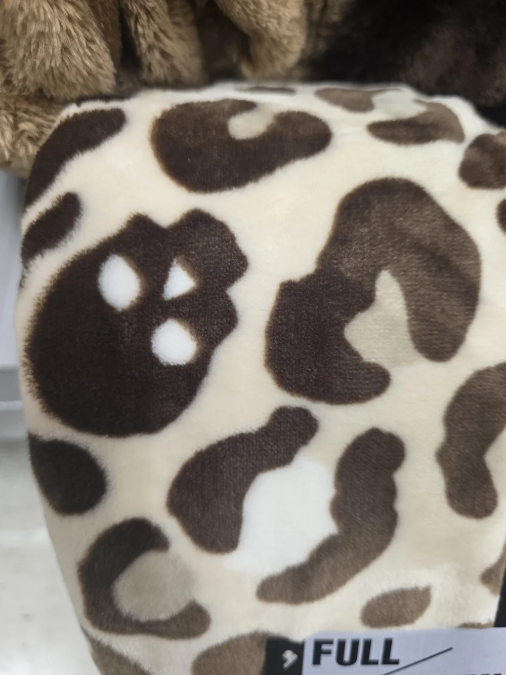 Nicole Miller Brown and Cream Leopard Halloween Blanket-NWT